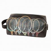 Toiletry Bag | Racquet Line Up | Black